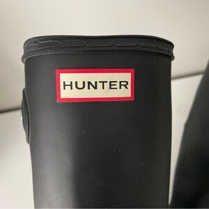 Hunter black rain boots size 7